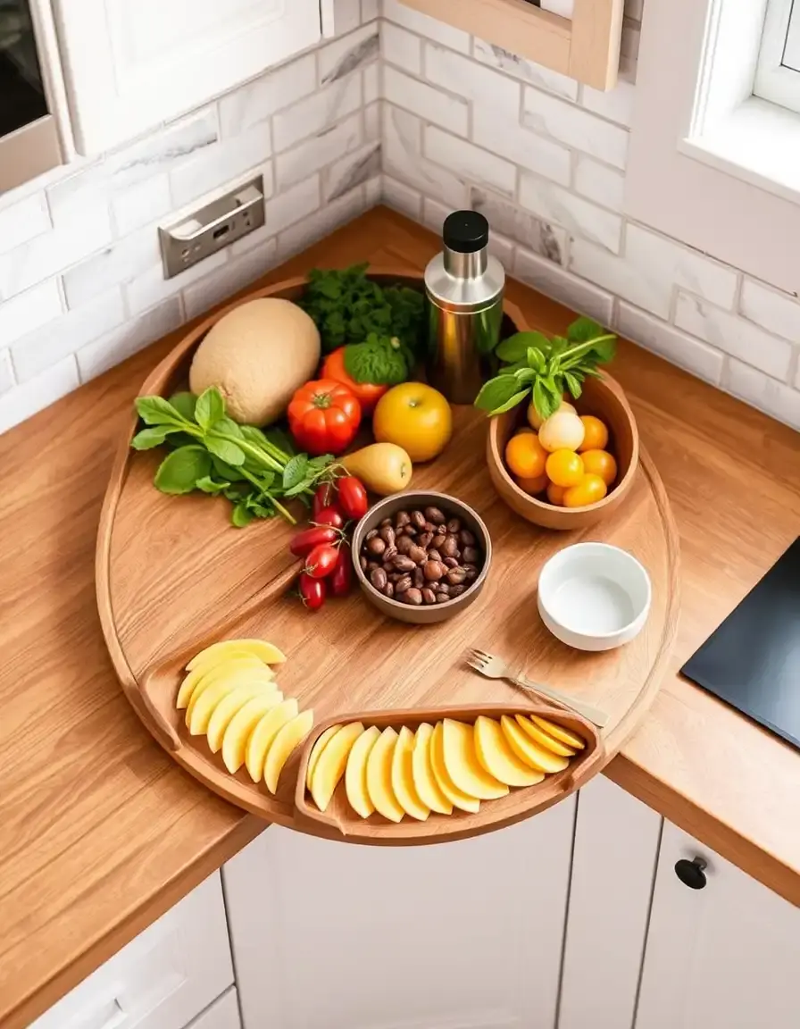 Plateau tournant Lazy Susan pour angles de placard