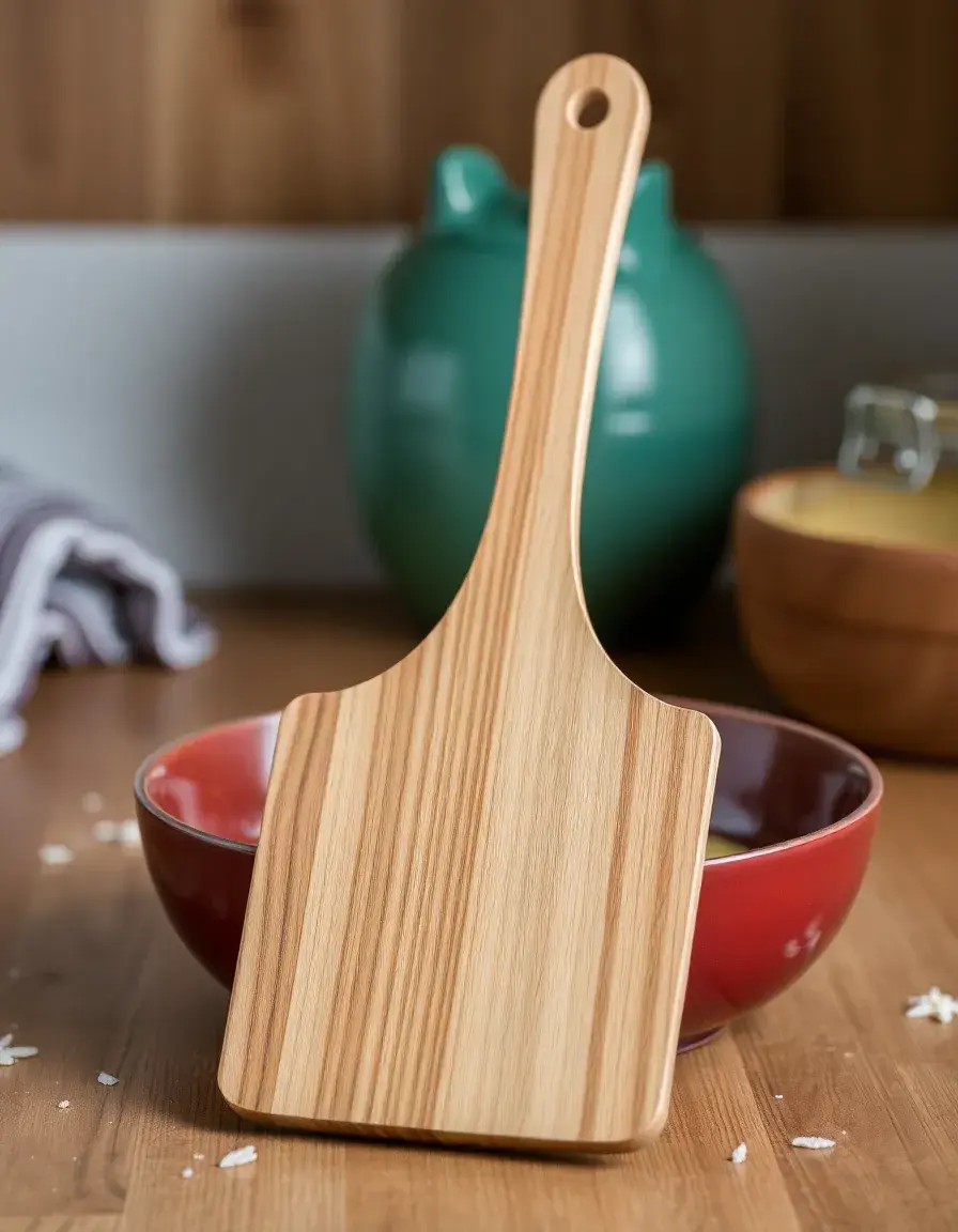 Spatule cuisine grattoir en bois
