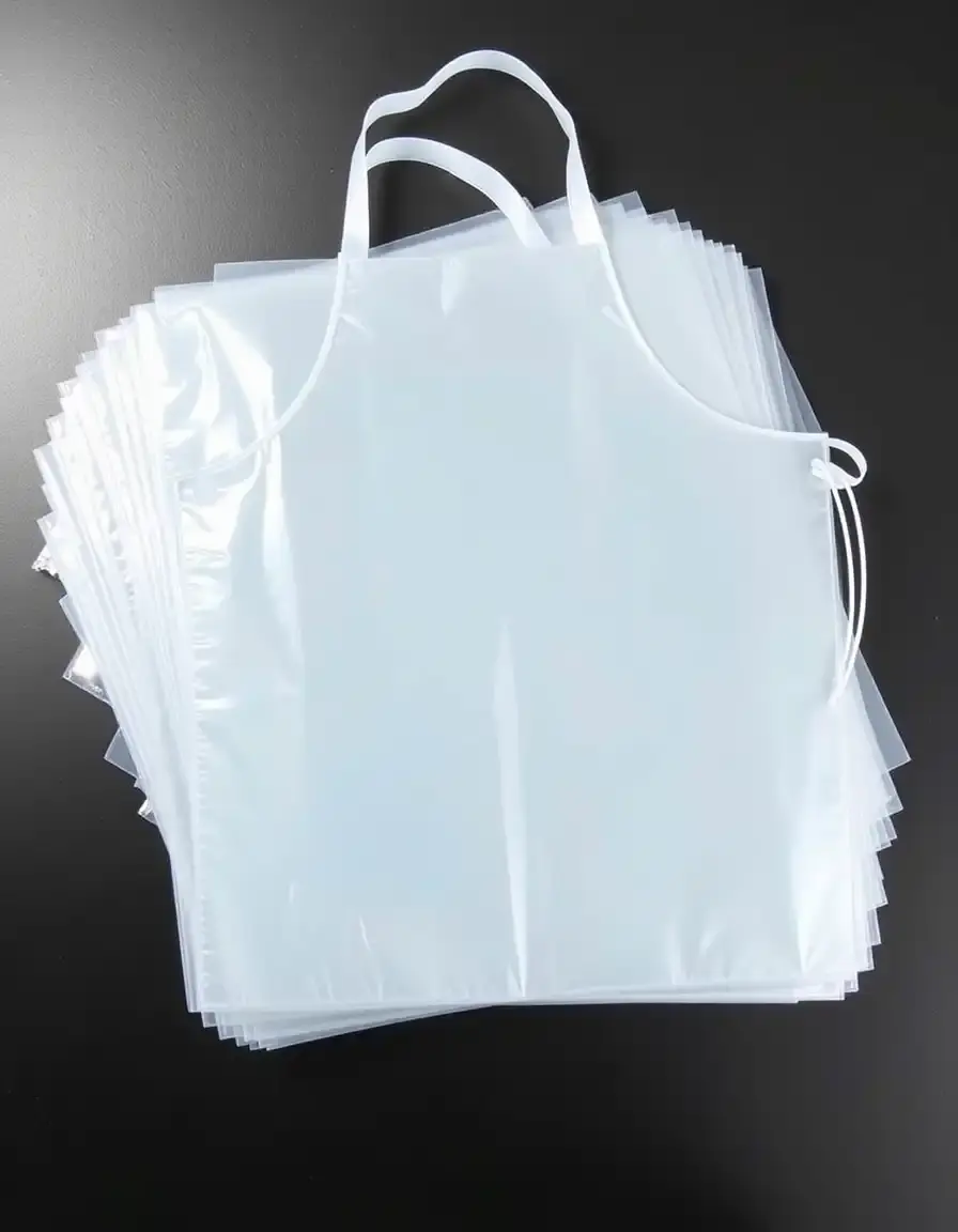 Lot de 50 tabliers jetables en plastique transparent