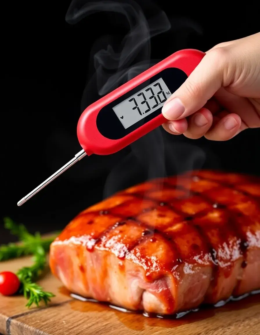 Thermomètre à viande numérique instantané avec écran rétroéclairé