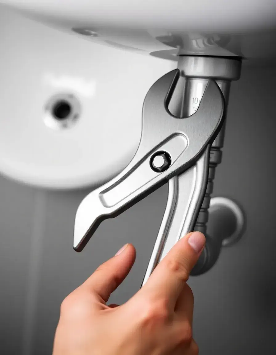 Clé de plomberie ajustable pour installation d'évier