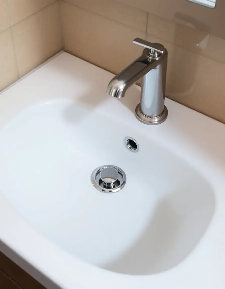 Couvercle de trop-plein décoratif chromé pour évier