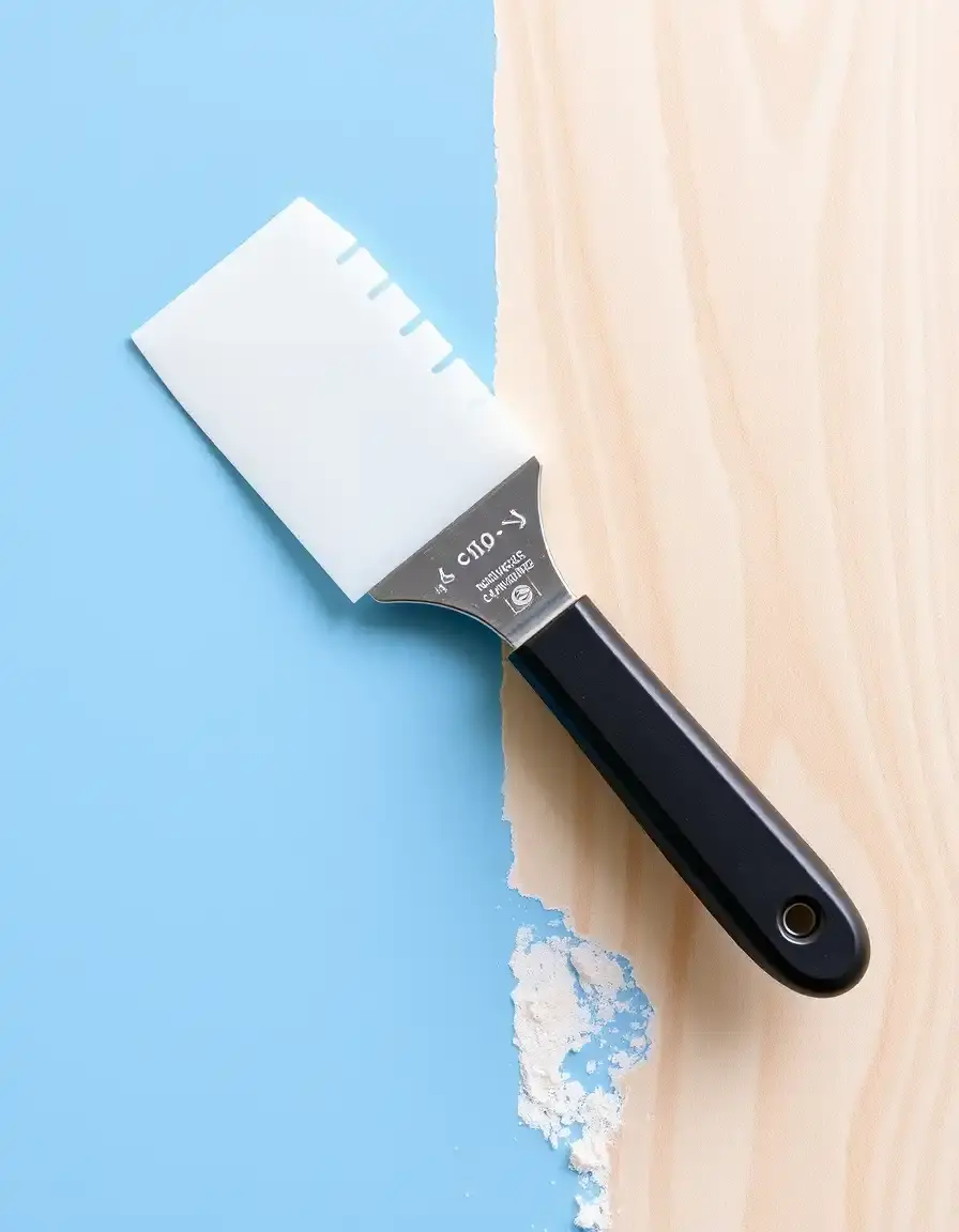 Spatule pour adhésif et lissage crédence