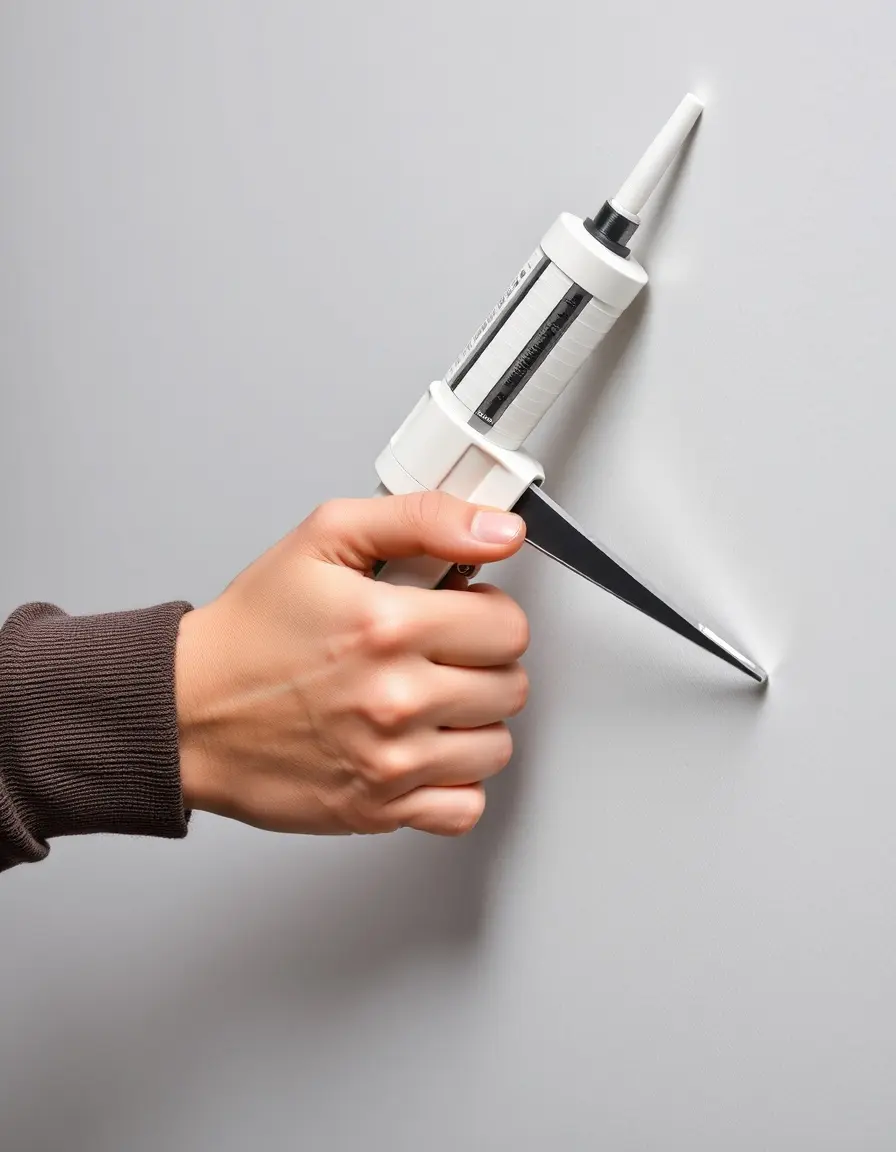 Pistolet à calfeutrer pour finitions crédence