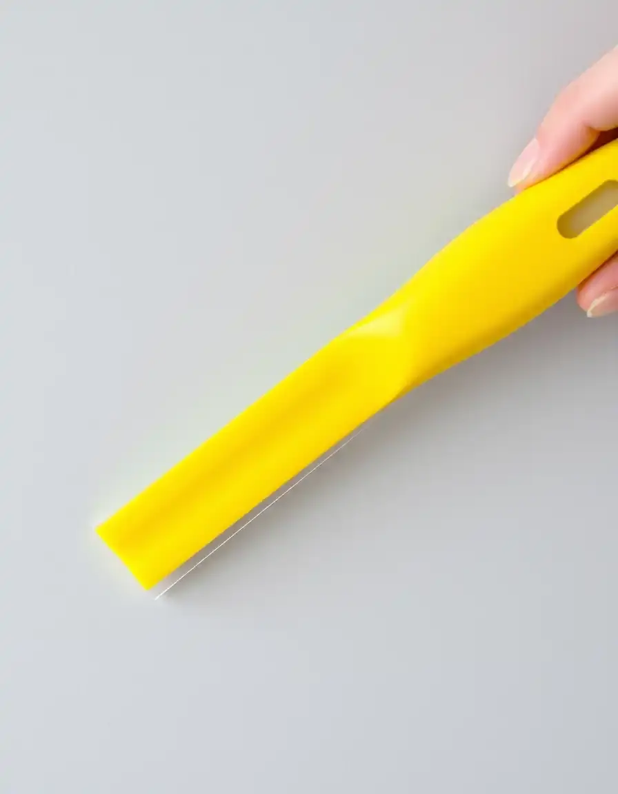 Outil applicateur en plastique pour lisser des stickers muraux