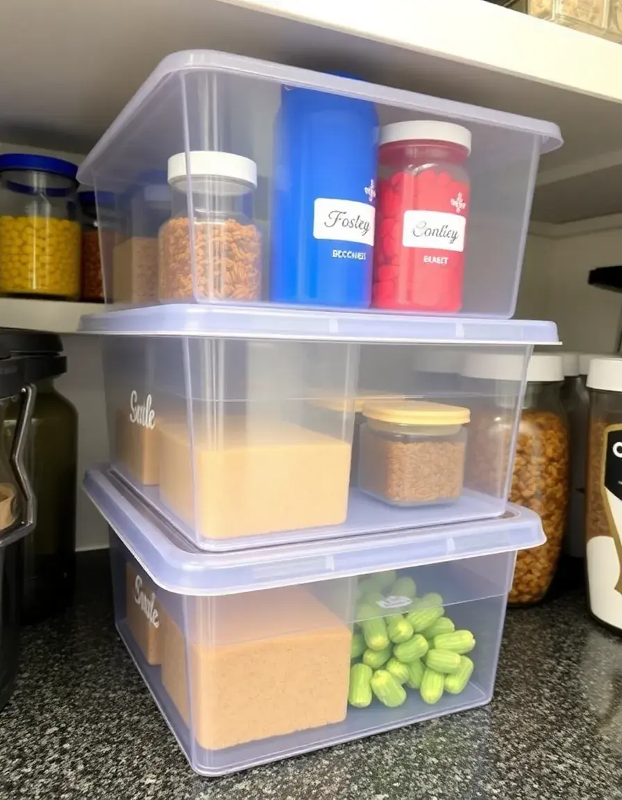 Bacs de rangement transparents pour garde-manger