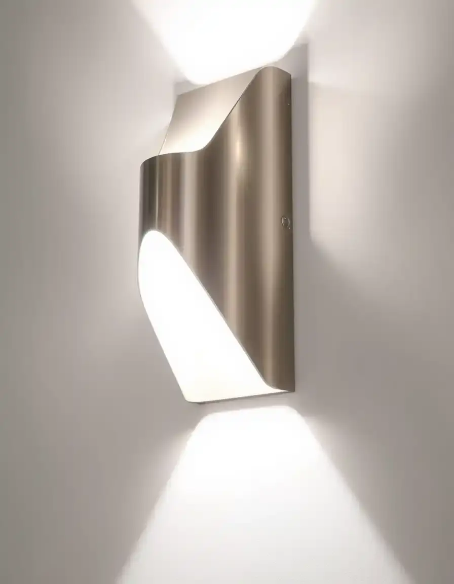 Applique murale cuisine LED moderne nickel brossé