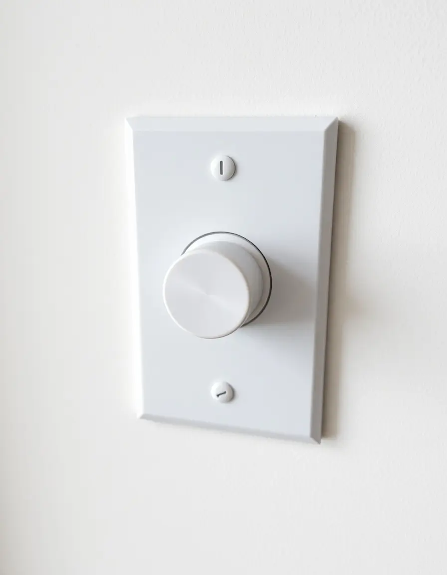Variateur de lumière mural rotatif blanc