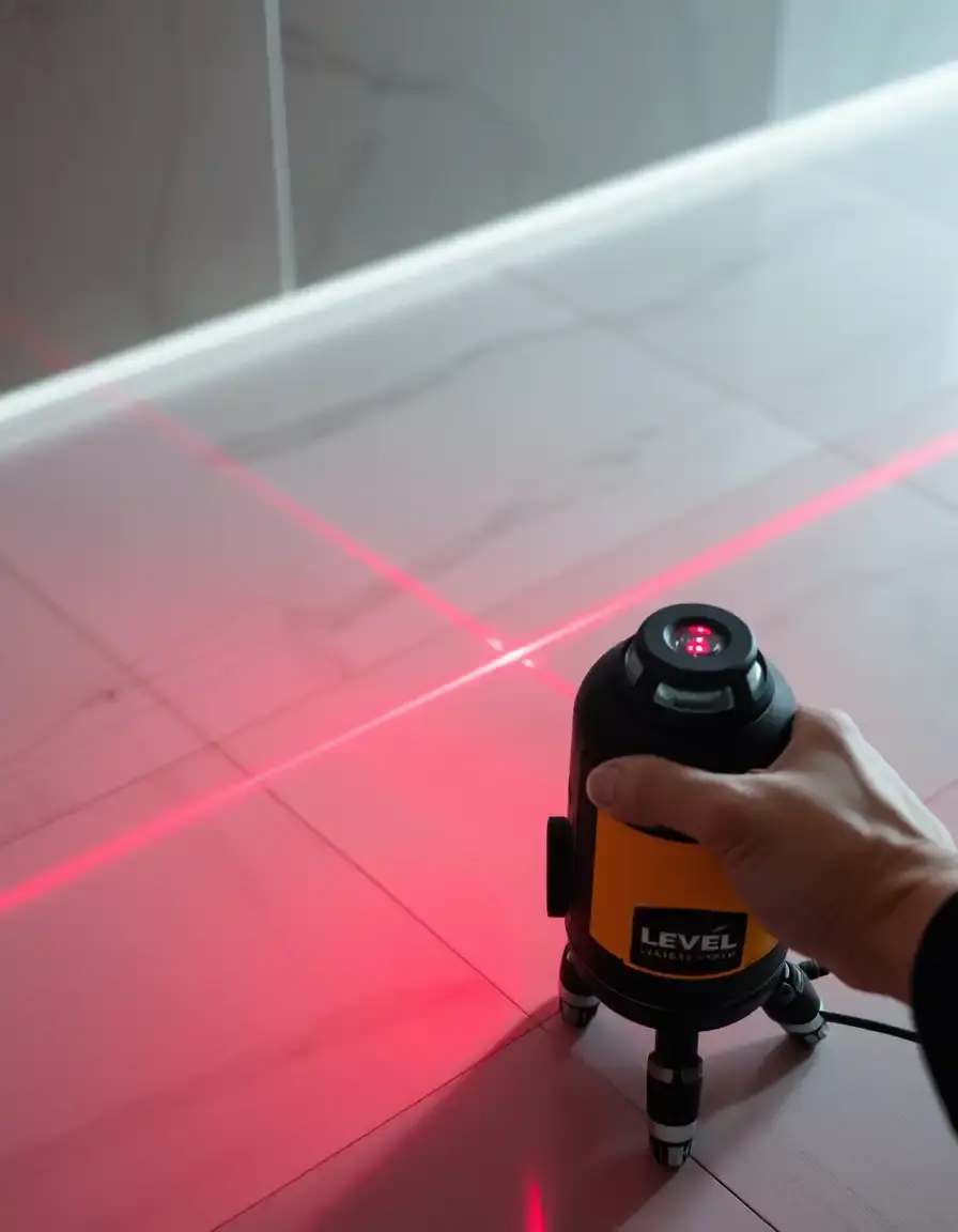 Niveau laser professionnel pour alignement carrelage crédence cuisine