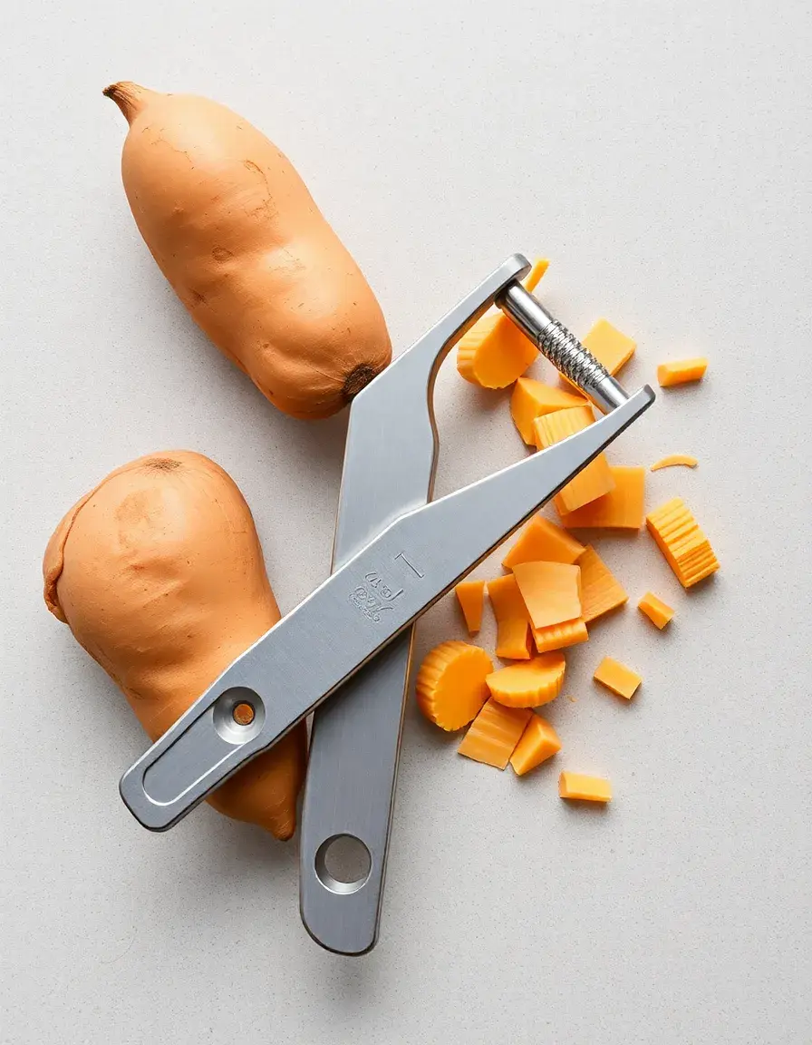 Éplucheur pivotant ergonomique pour patate douce