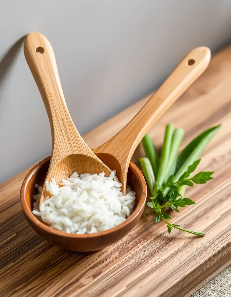 Spatule à riz en bambou coream cuisine