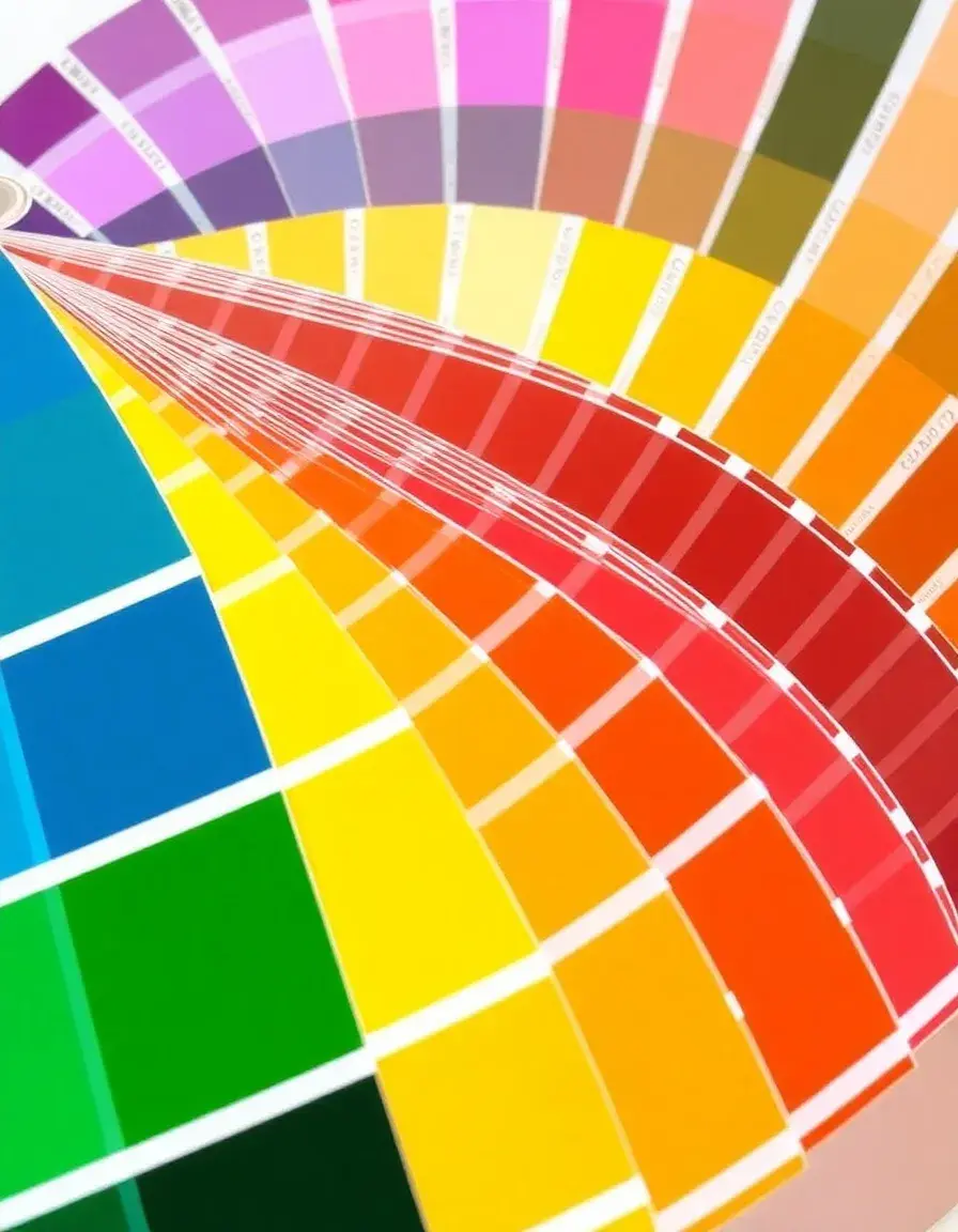 Nuancier éventail pour peinture cuisine et harmonie des couleurs