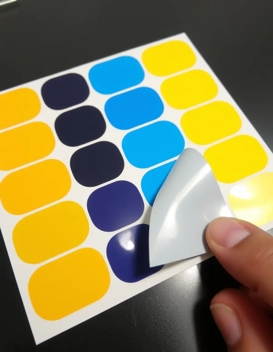 Échantillons de couleurs adhésifs pour tester sur les murs de cuisine