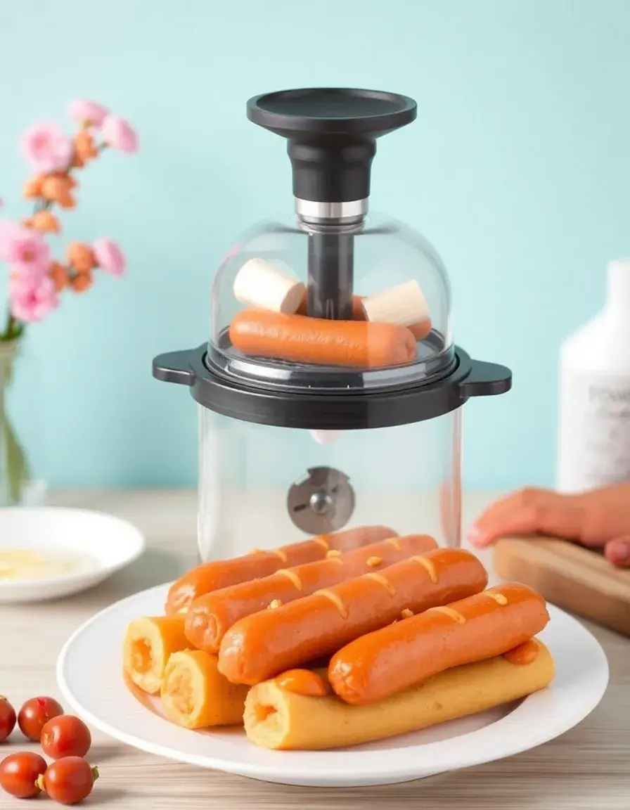 Cuit-vapeur électrique pour hot-dogs style rétro