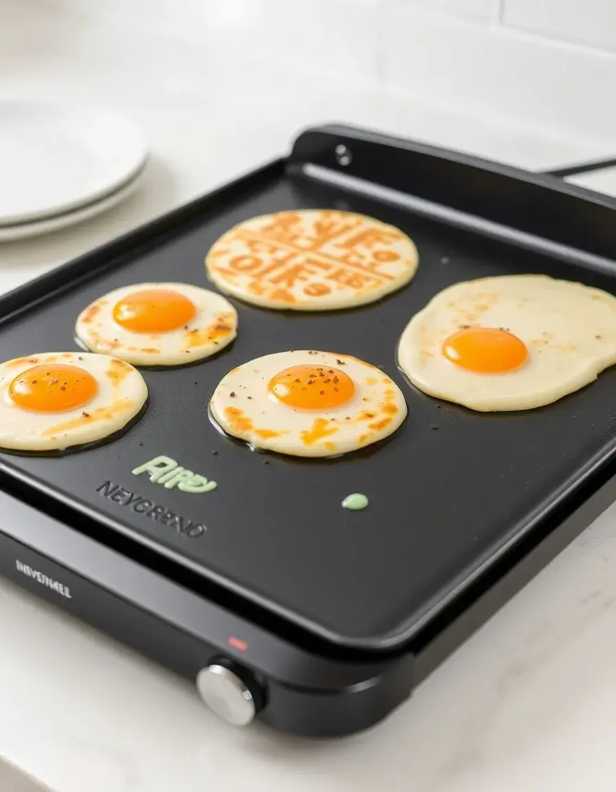Plaque chauffante électrique anti-adhésive pour pancakes