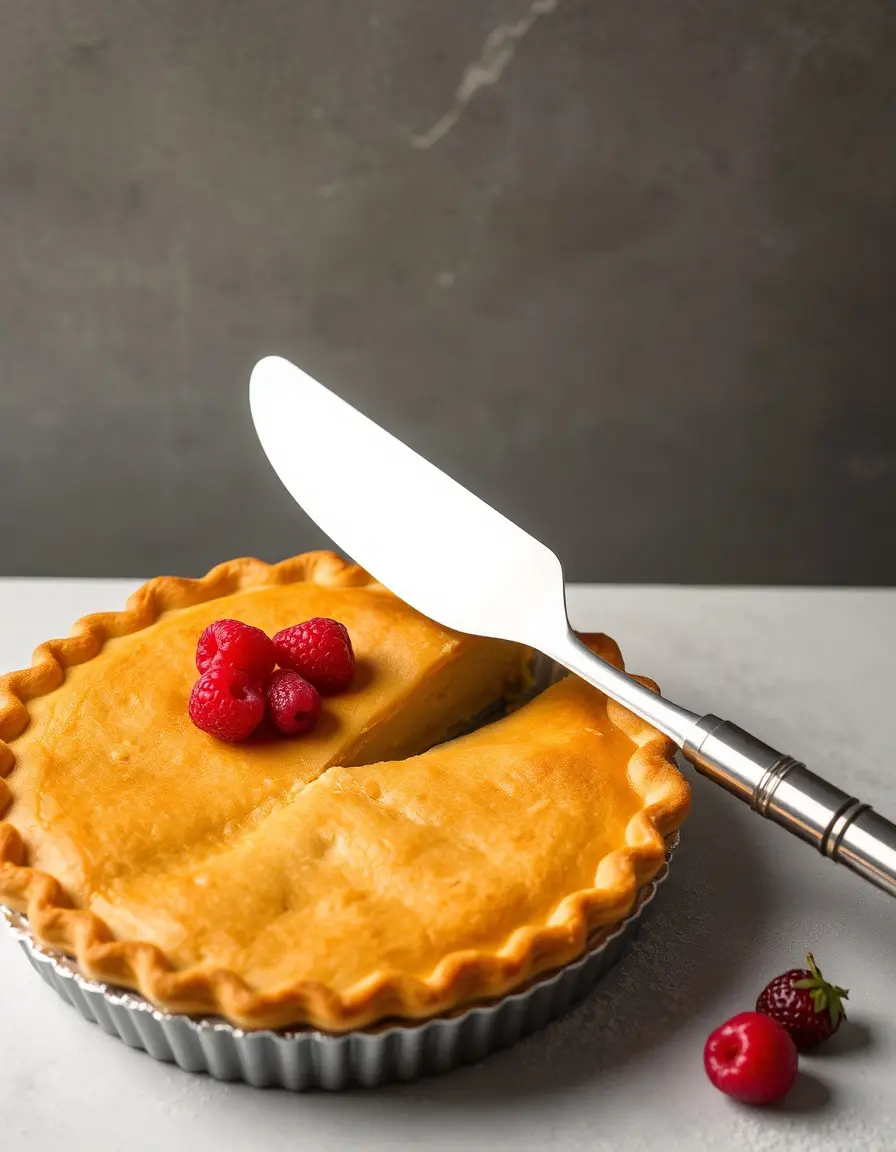Pelle à tarte élégante en acier inoxydable