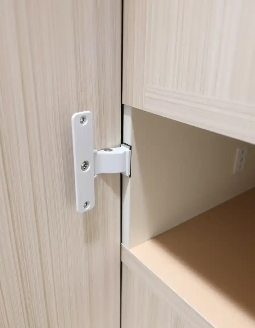 Charnière spéciale angle avec fermeture douce pour placard cuisine