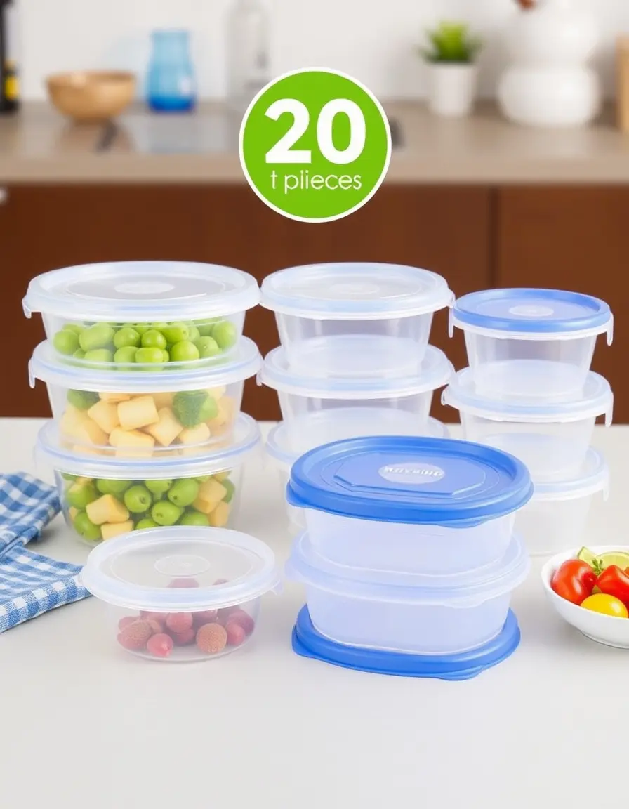Récipients de stockage alimentaire 20 pièces sans BPA