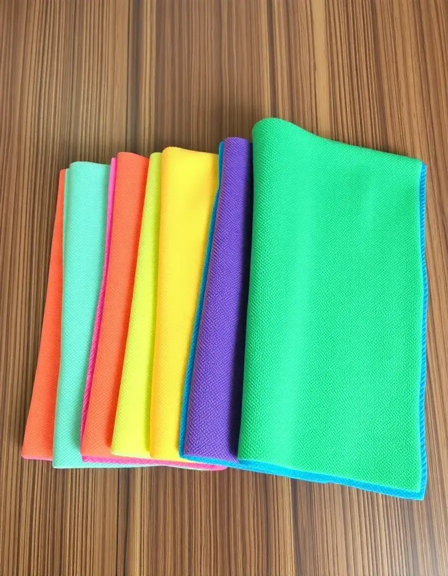 Chiffons de nettoyage en microfibre 12 pièces