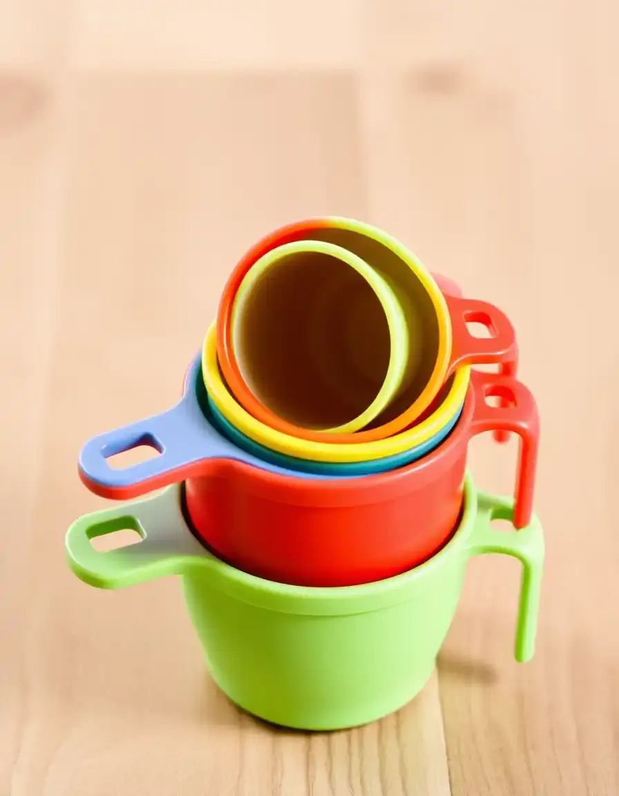 Ensemble de tasses à mesurer colorées pour la pâtisserie