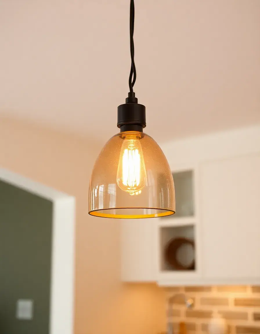 Suspension luminaire moderne en verre pour îlot de cuisine