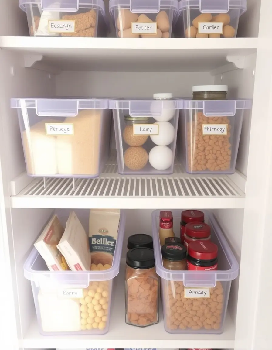 Bacs de rangement transparents pour cuisine et dépendance