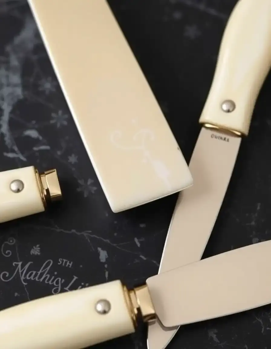 Set de couteaux à fromage luxe manche ivoire