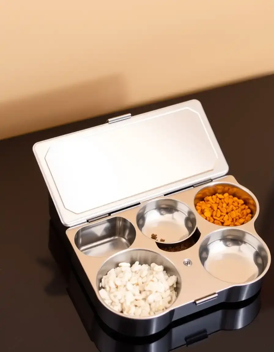 Masala Dabba boîte à épices en acier inoxydable avec 7 compartiments