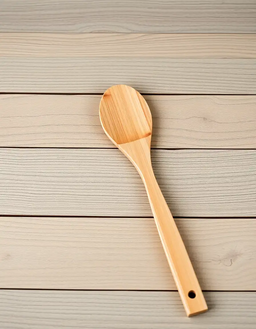 Spatule en bambou plate pour mélanger