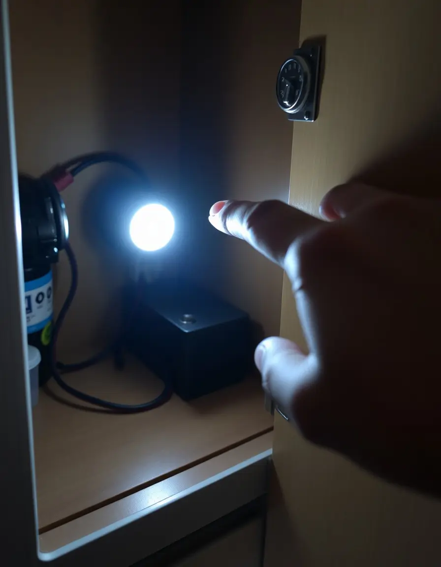 Lampe LED à pile pour intérieur de placard de cuisine