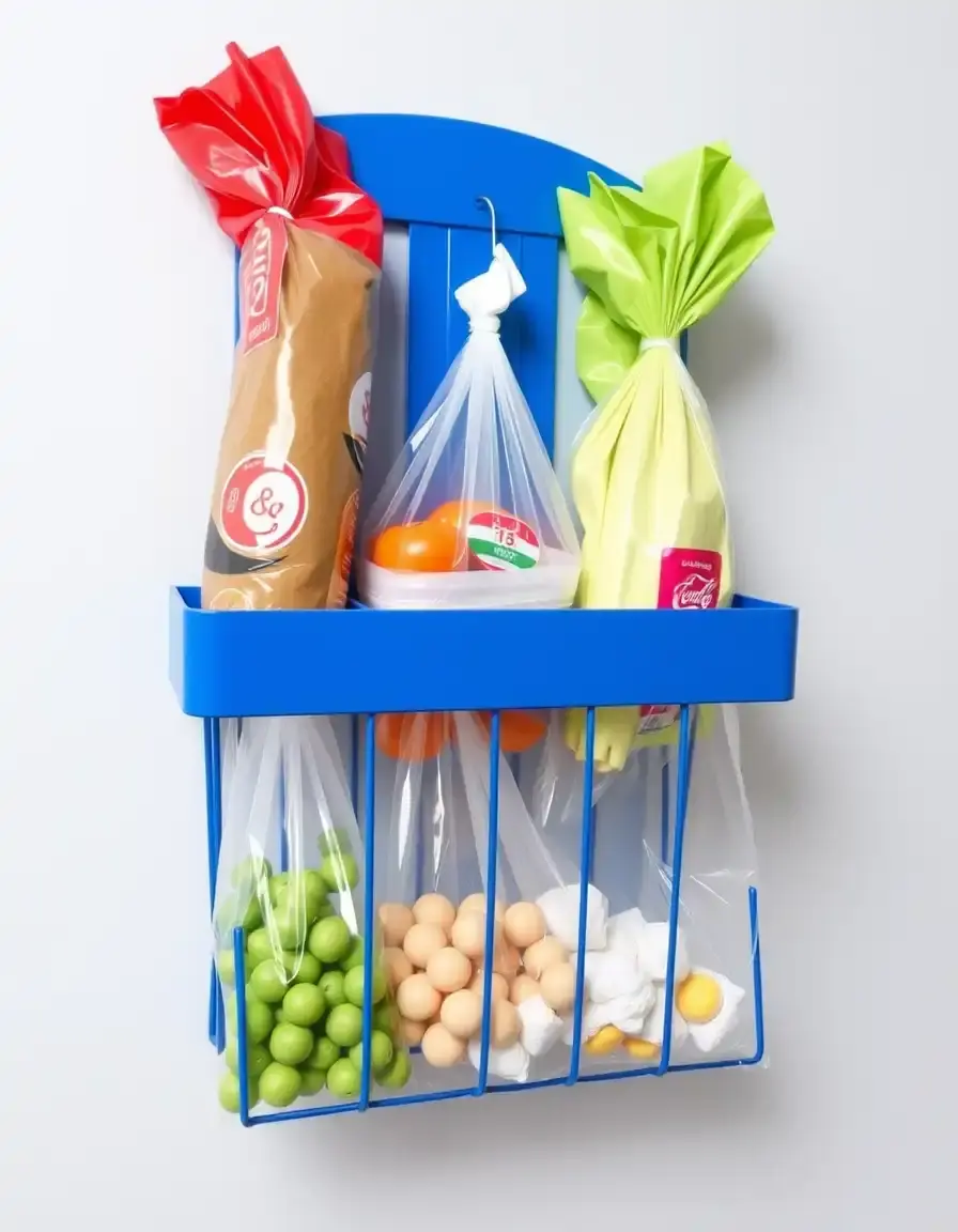 Distributeur de sacs de courses mural pour cuisine