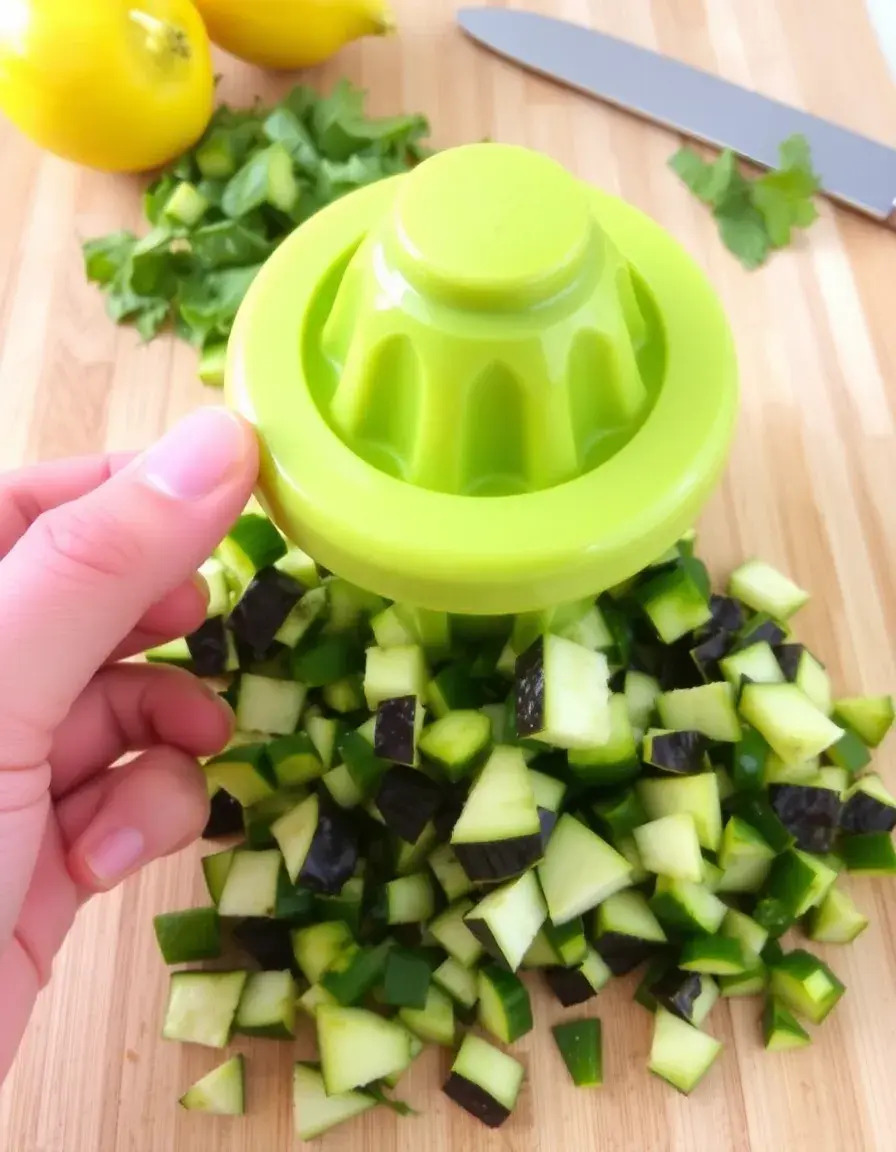 Coupe-légumes manuel pour dés d'aubergines parfaits cuisine sicilienne caponata