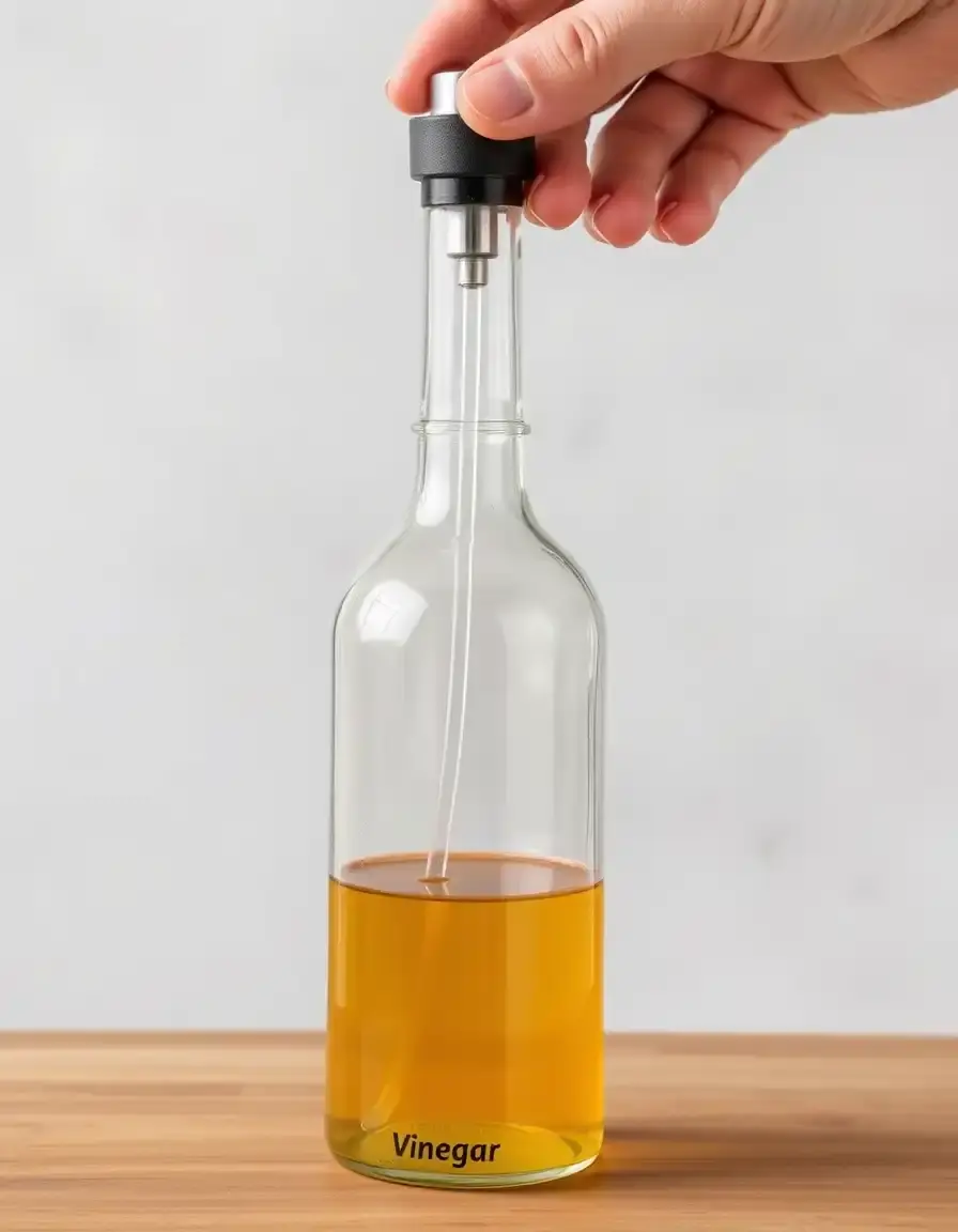 Bouteille distributrice en verre pour vinaigre et huile
