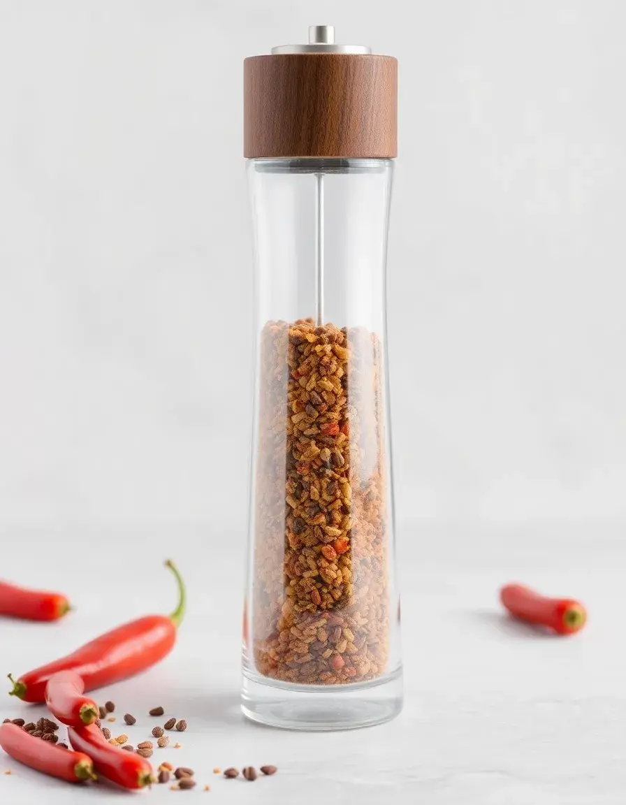 Shaker à épices en verre avec réglage de débit