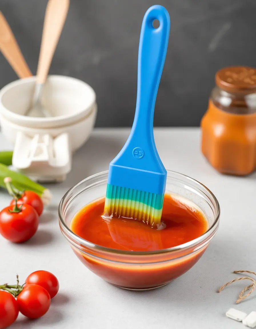 Pinceau de cuisine en silicone pour arroser la viande