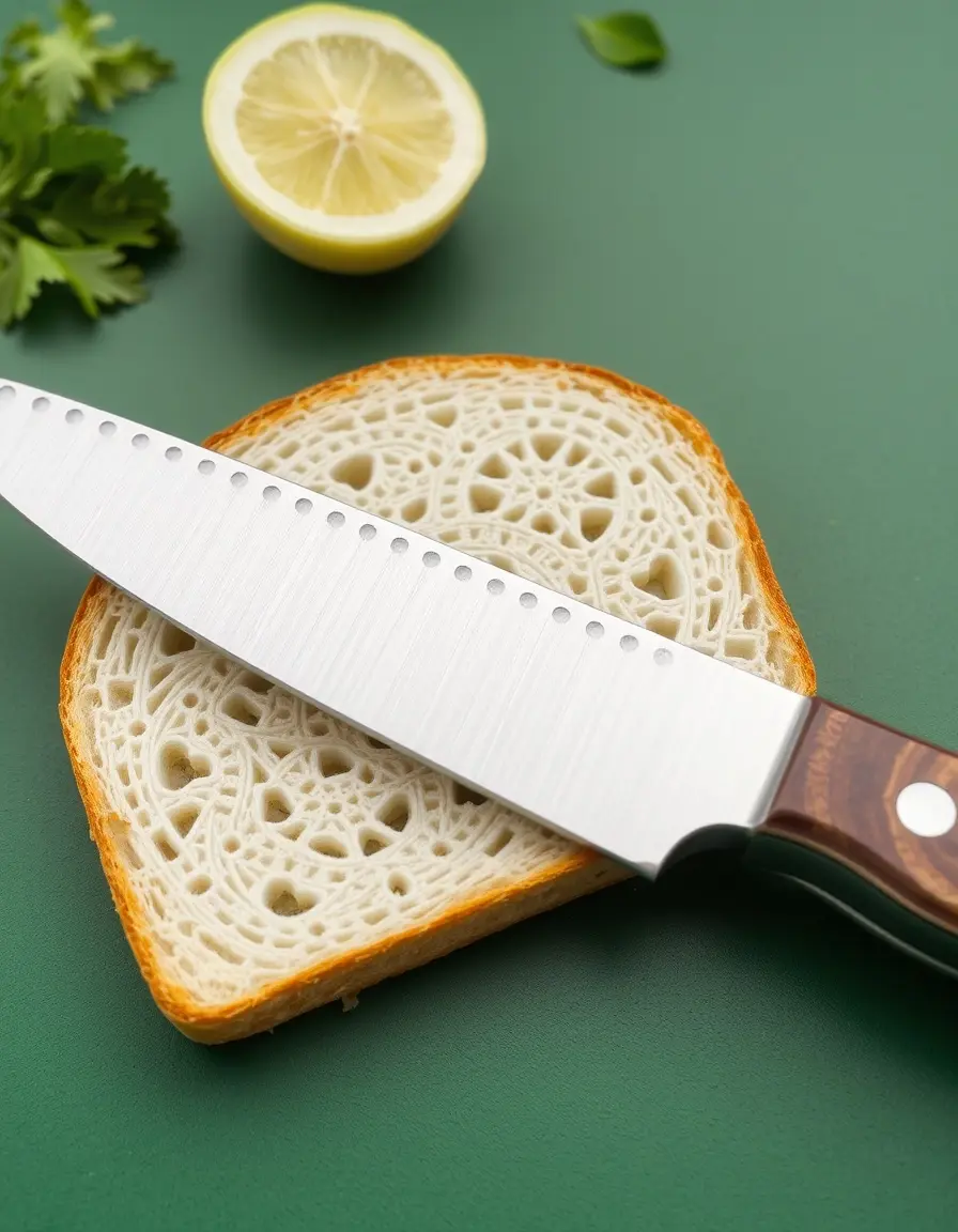 Couteau à pain dentelé pour Banh Mi