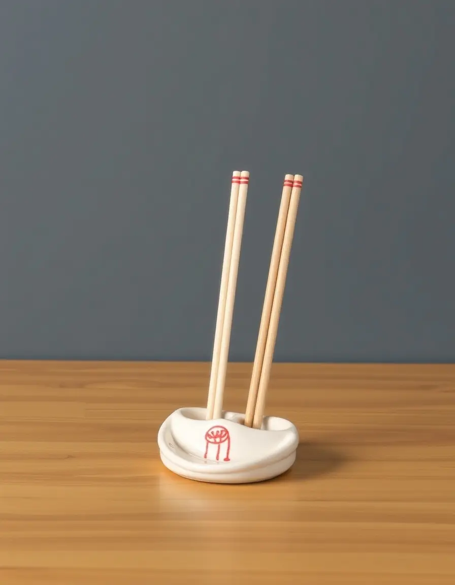 Ensemble de repose-baguettes en céramique décorative