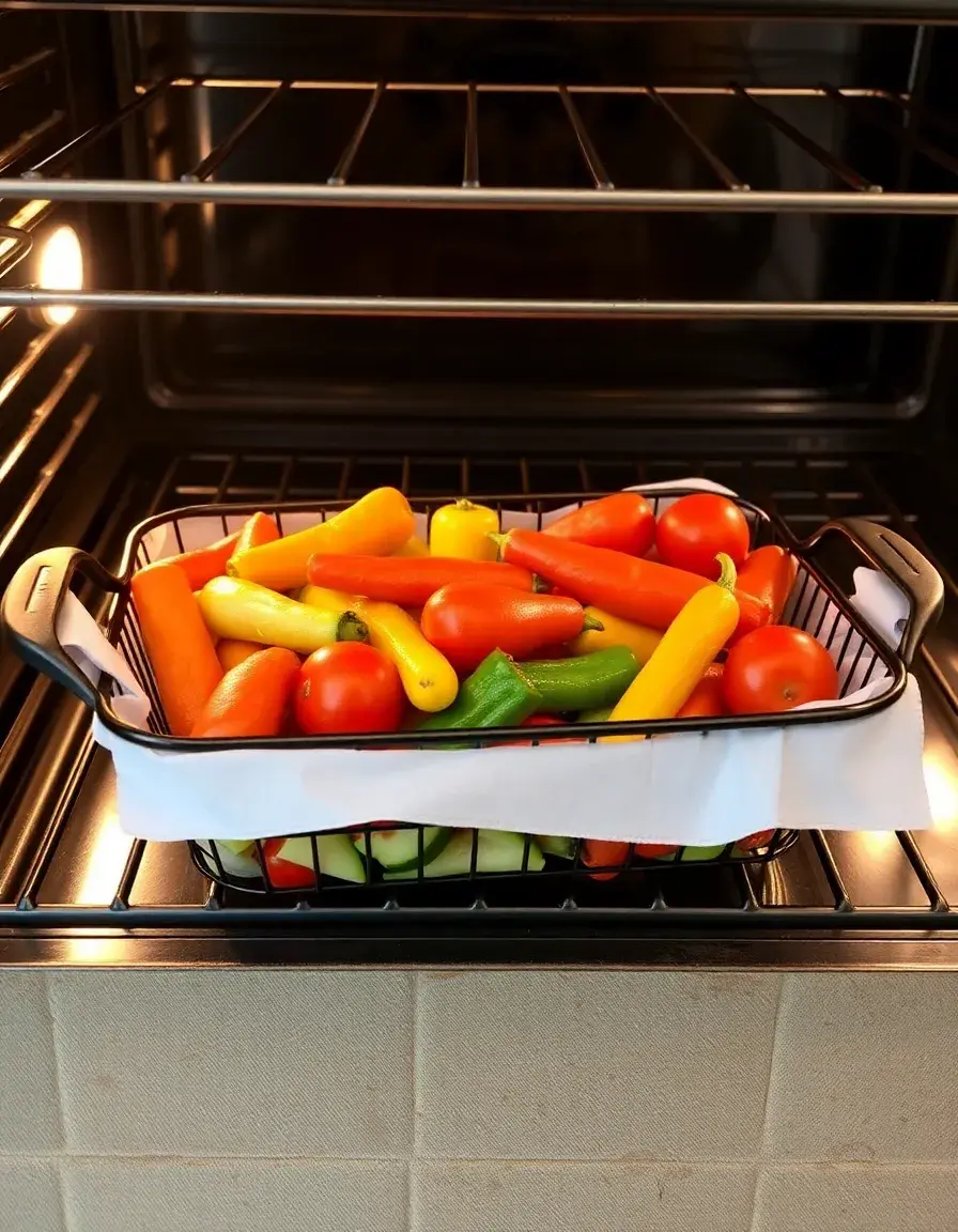 Panier de rôtissage pour légumes au four