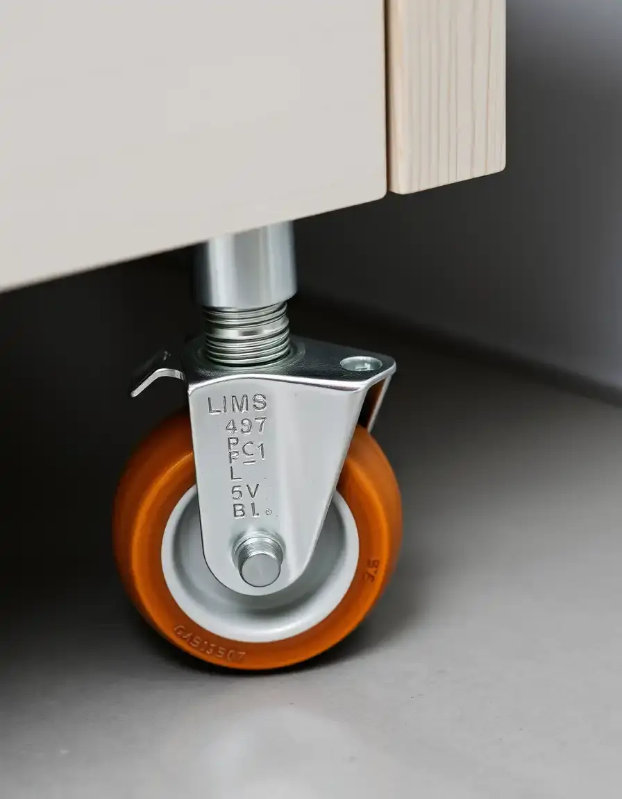 Roulettes pivotantes pour meuble de cuisine avec frein