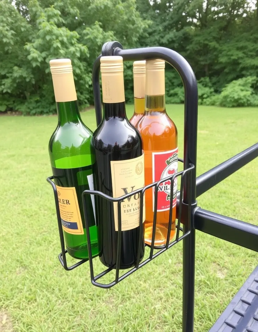 Porte-bouteille latéral en métal pour desserte