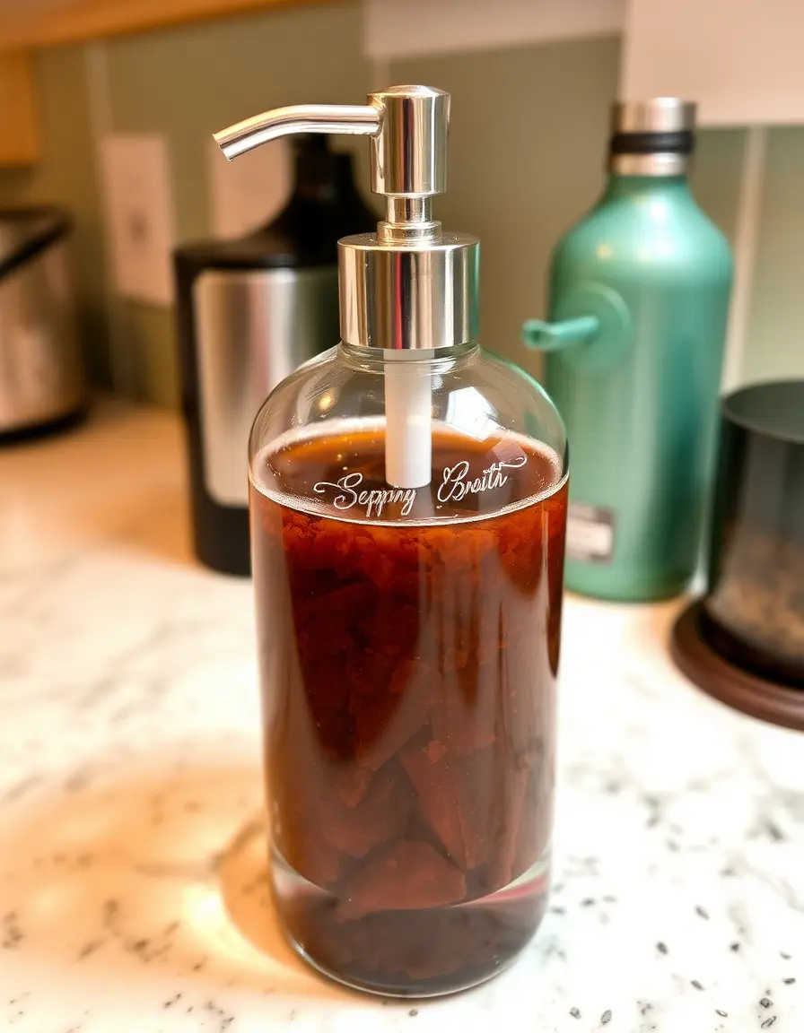 Distributeur de savon de comptoir pour lavabo cuisine