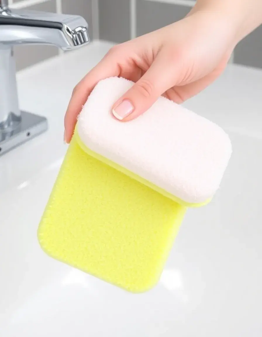 Éponge à récurer double face anti-rayures pour cuisine