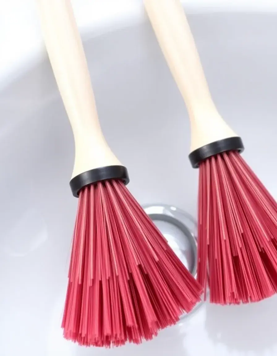 Brosse de nettoyage à long manche pour lavabo