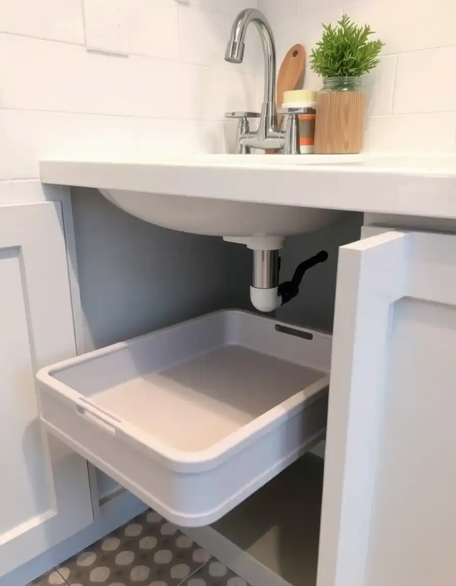 Tray Under Sink - Plateau coulissant pour meuble de cuisine