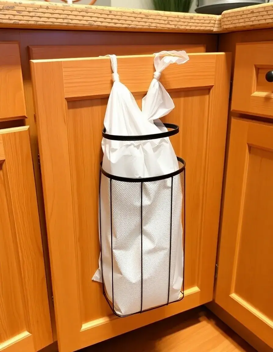 Support de sac poubelle pour porte de placard