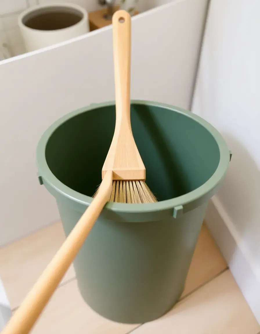 Brosse de nettoyage longue pour intérieur de poubelle