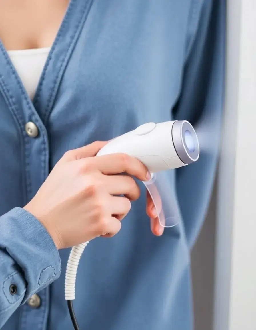 Défroisseur vapeur portatif pour rideaux et textiles