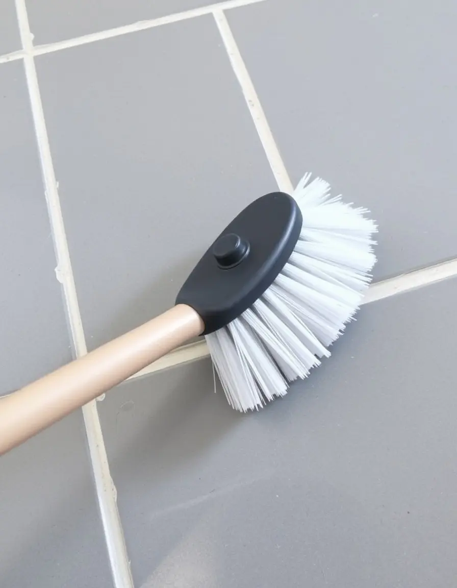 Brosse à joints coudée poils rigides pour cuisine