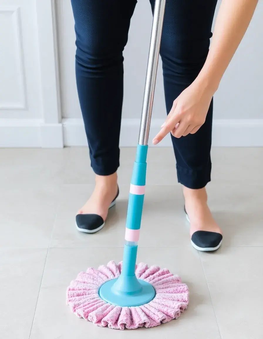 Serpillière microfibre tête plate pour carrelage cuisine