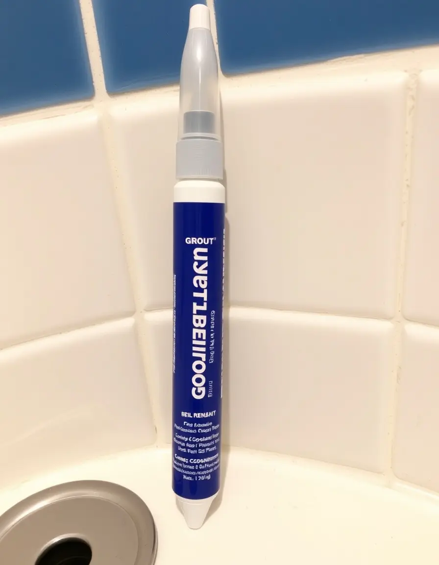Stylo rénovateur de joints blanc pour carrelage